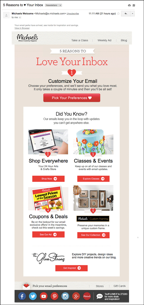 Michael lead nurture email