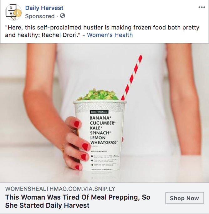 Swipable Facebook Ad Examples