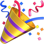 party popper emoji